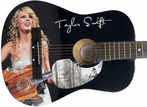 PSA/DNA Taylor Swift Autographed Limited Edition Graphic Acoustic Guitar
