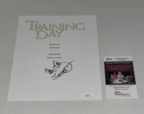RAYMOND CRUZ SIGNED TRAINING DAY FULL MOVIE SCRIPT AUTOGRAPHED JSA COA COLLECTIBLE MEMORABILIA