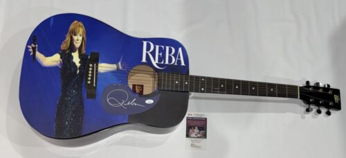 REBA MCENTIRE SIGNED CUSTOM ACOUSTIC GUITAR COUNTRY AUTOGRAPHED JSA COA COLLECTIBLE MEMORABILIA