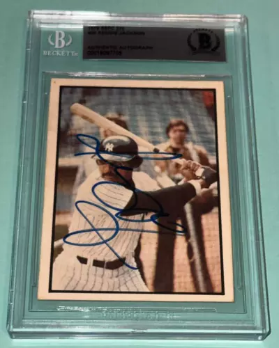 REGGIE JACKSON Signed 1978 SSPC 270 Card #26 Beckett Authenticated BAS