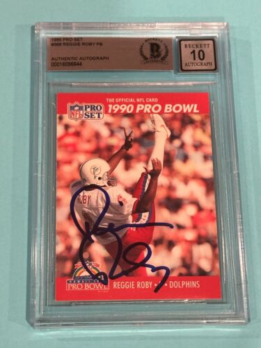REGGIE ROBY PB SIGNED 1990 PRO SET CARD #368 BECKETT BAS AUTO GRADED 10 COLLECTIBLE MEMORABILIA