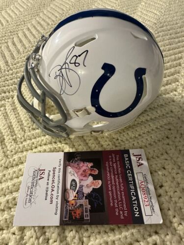 REGGIE WAYNE SIGNED COLTS MINI HELMET AUTO JSA AUTHENTICATION COA COLLECTIBLE MEMORABILIA