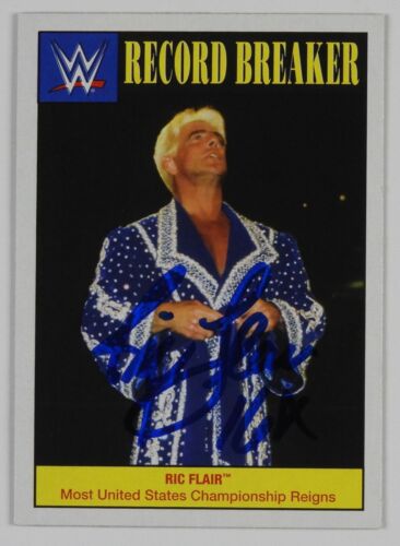 RIC FLAIR JSA Signed Autograph Record Breaker WWE Wrestling Trading Card Tops