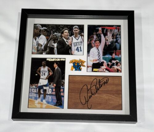 RICK PITINO SIGNED FRAMED 12X12 FLOORBOARD COLLAGE KENTUCKY WILDCATS PROOF COLLECTIBLE MEMORABILIA