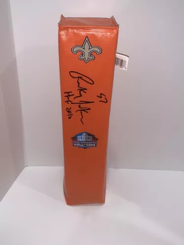 RICKEY JACKSON SIGNED TOUCHDOWN PYLON NEW ORLEANS SAINTS FOOTBALL HOF JSA COA COLLECTIBLE MEMORABILIA