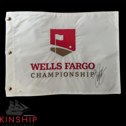 RICKIE FOWLER SIGNED WELLS FARGO PIN FLAG JSA COA MASTERS PGA GOLF AUTO G65 COLLECTIBLE MEMORABILIA