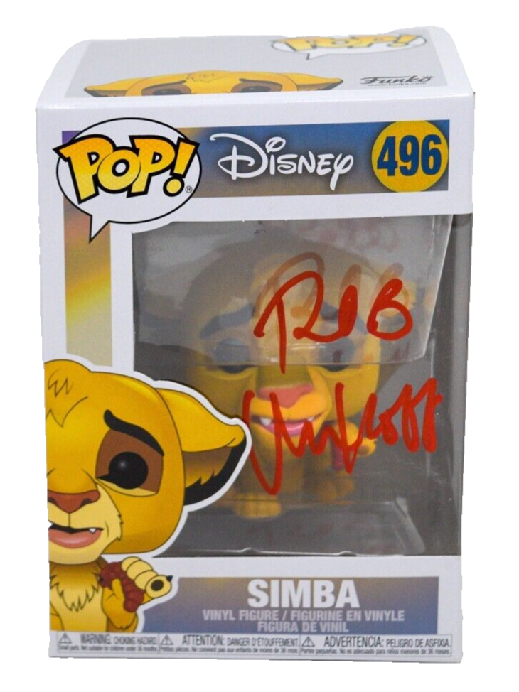 ROB MINKOFF SIGNED AUTOGRAPH FUNKO POP SIMBA THE LION KING 496 BECKETT BAS COA COLLECTIBLE MEMORABILIA