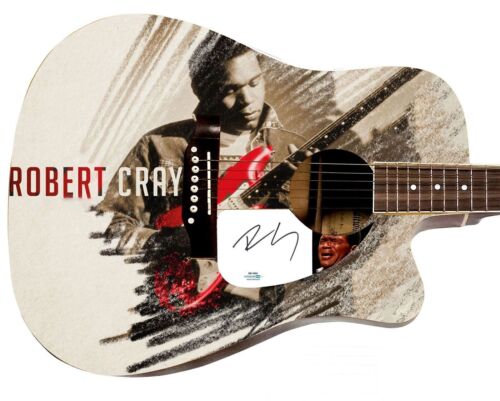ROBERT CRAY AUTOGRAPHED CUSTOM GRAPHICS PHOTO GUITAR ACOA ACOA COLLECTIBLE MEMORABILIA