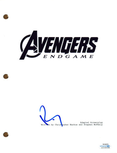ROBERT DOWNEY JR. SIGNED AUTOGRAPH AVENGERS ENDGAME MOVIE SCRIPT SCREENPLAY ACOA COLLECTIBLE MEMORABILIA