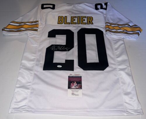 Rocky Bleier Pittsburgh Steelers signed White Custom jersey autographed JSA Autographia