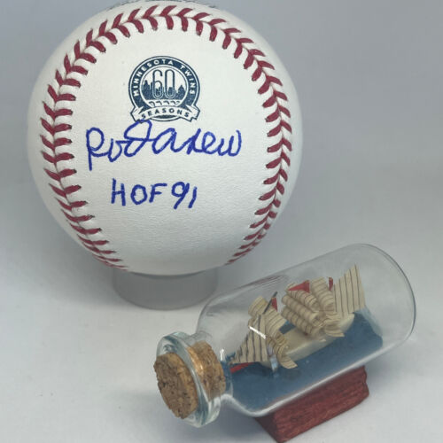 ROD CAREW SIGNED RAWLINGS TWINS 60TH ANN LOGO BASEBALL JSA INSCRIBED HOF A2024 COLLECTIBLE MEMORABILIA