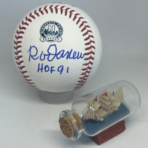 ROD CAREW SIGNED RAWLINGS TWINS 60TH ANN LOGO BASEBALL JSA INSCRIBED HOF A2025 COLLECTIBLE MEMORABILIA