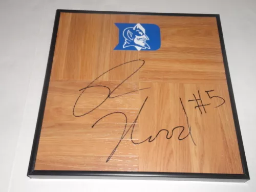RODNEY HOOD SIGNED FRAMED 12X12 FLOORBOARD DUKE BLUE DEVILS FUTURE NBA STAR