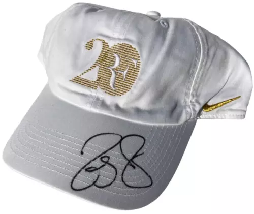 ROGER FEDERER SIGNED NIKE RF 20 TENNIS HAT WIMBLEDON US SWISS LAVER CUP JSA ! COLLECTIBLE MEMORABILIA