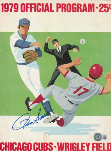 RON SANTO SIGNED 7/19/79 CHICAGO CUBS OFFICIAL PROGRAM BECKETT (BAS) COLLECTIBLE MEMORABILIA