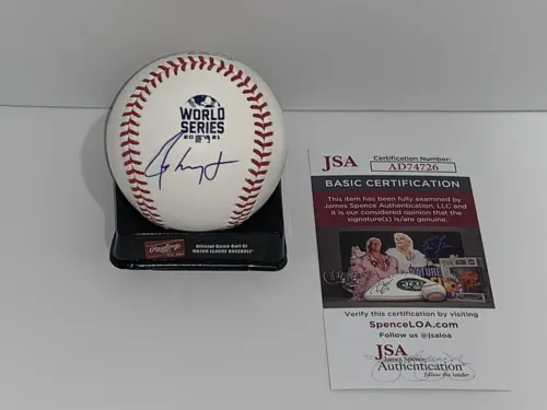 RON WASHINGTON SIGNED 2021 WORLD SERIES BASEBALL ATLANTA BRAVES JSA COA COLLECTIBLE MEMORABILIA