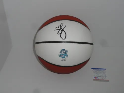 SAM PERKINS SIGNED BASKETBALL NORTH CAROLINA TAR HEELS 1982 NCAA CHAMPS PSA COA COLLECTIBLE MEMORABILIA