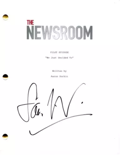 SAM WATERSTON SIGNED AUTOGRAPH THE NEWSROOM FULL PILOT SCRIPT SCREENPLAY COLLECTIBLE MEMORABILIA