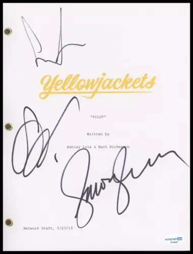 SAMANTHA HANRATTY, SOPHIE NELISSE, TAWNY CYPRESS “YELLOWJACKETS” SIGNED SCRIPT B COLLECTIBLE MEMORABILIA