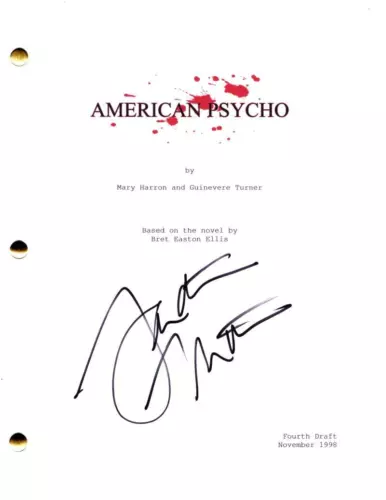 SAMANTHA MATHIS SIGNED AUTOGRAPH AMERICAN PSYCHO FULL MOVIE SCRIPT SCREENPLAY COLLECTIBLE MEMORABILIA