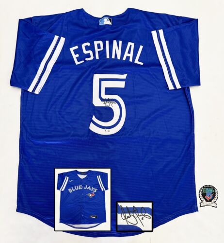 SANTIAGO ESPINAL SIGNED JERSEY TORONTO BLUE JAYS BECKETT BAS COA COLLECTIBLE MEMORABILIA