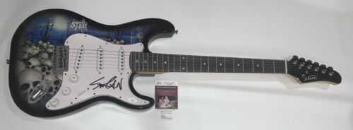 SCOTT IAN SIGNED SKULL ELECTRIC GUITAR ANTHRAX PROOF JSA COA COLLECTIBLE MEMORABILIA