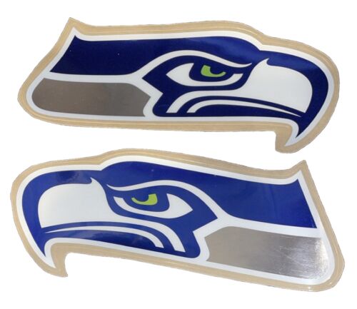 SEATTLE SEAHAWKS FULL SIZE FOOTBALL HELMET CHROME DECALS 3M HIGH QUALITY COLLECTIBLE MEMORABILIA