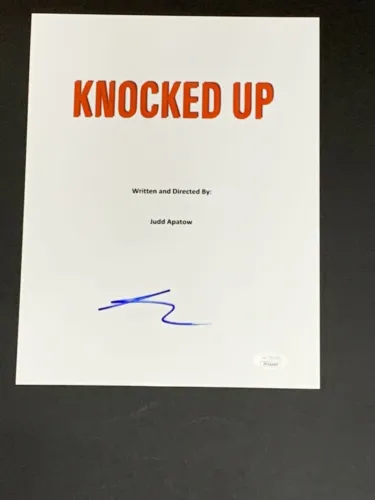 SETH ROGEN SIGNED KNOCKED UP FULL MOVIE SCRIPT PROOF AUTOGRAPHED RARE JSA COA COLLECTIBLE MEMORABILIA