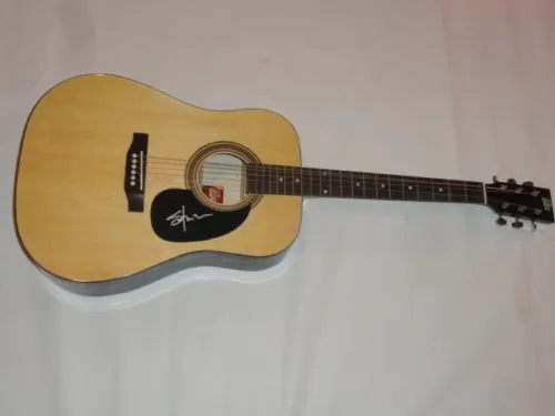 SHOOTER JENNINGS SIGNED NATURAL ACOUSTIC GUITAR COUNTRY WAYLON PROOF