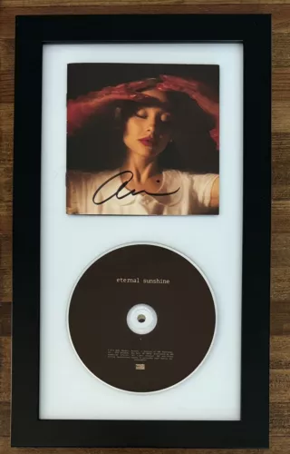 SIGNED ARIANA GRANDE ETERNAL SUNSHINE CD AUTOGRAPHED BAS BECKETT COA FRAMED COLLECTIBLE MEMORABILIA