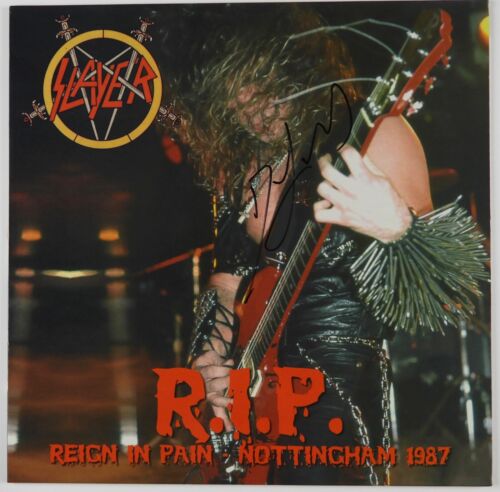 SLAYER DAVE LOMBARDO JSA AUTOGRAPH SIGNED ALBUM VINYL REIGN IN PAIN IN NOTTINGHA COLLECTIBLE MEMORABILIA
