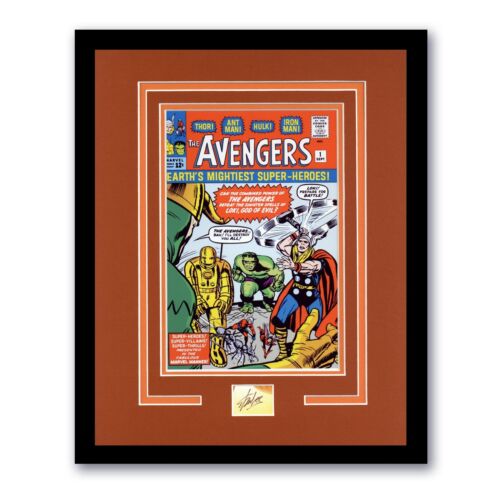 STAN LEE “MARVEL” AUTOGRAPH SIGNED ‘THE AVENGERS’ PHOTO FRAMED 11×14 DISPLAY B COLLECTIBLE MEMORABILIA