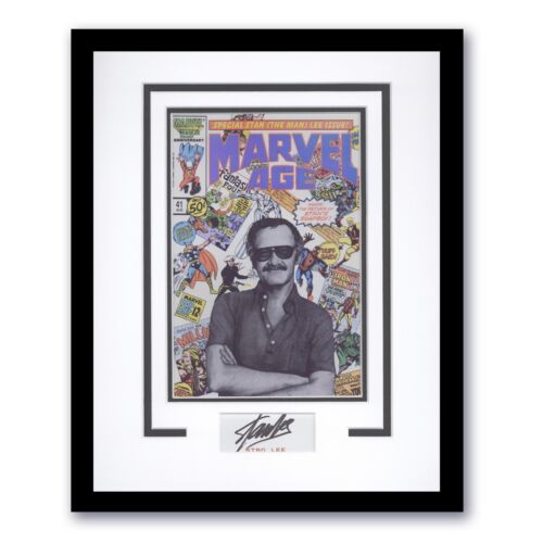 STAN LEE “MARVEL” CREATOR AUTOGRAPH SIGNED PHOTO FRAMED 11×14 MATTE DISPLAY ACOA COLLECTIBLE MEMORABILIA
