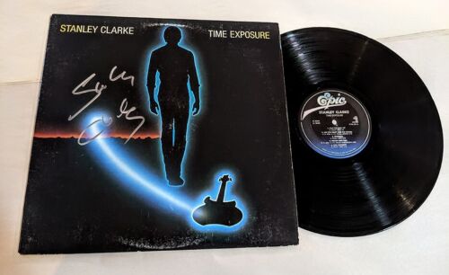 Stanley Clarke REAL hand SIGNED Time Exposure Vinyl Record COA Return To Forever