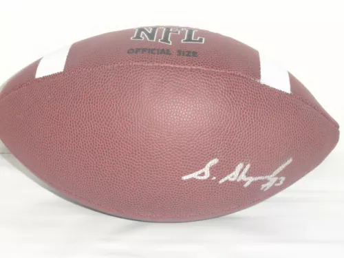 STERLING SHEPARD SIGNED NFL FOOTBALL OKLAHOMA SOONERS AUTOGRAPHED ROOKIE STAR