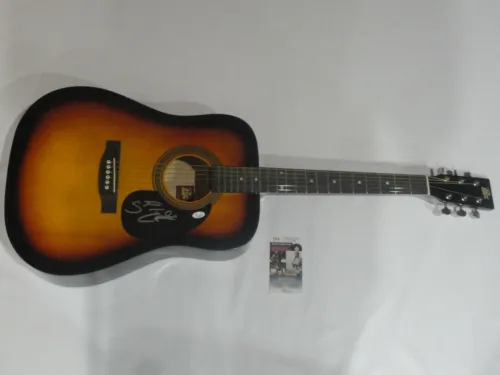 STEVE EARLE SIGNED SUNBURST ACOUSTIC GUITAR AUTOGRAPHED LEGEND RARE JSA COA COLLECTIBLE MEMORABILIA