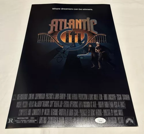 SUSAN SARANDON SIGNED ATLANTIC CITY 12X18 MOVIE POSTER JSA COLLECTIBLE MEMORABILIA