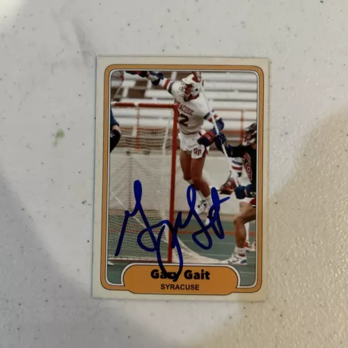 SYRACUSE ORANGE- GARY GAIT SIGNED AUTOGRAPH CUSTOM TRADING CARD LACROSSE COA COLLECTIBLE MEMORABILIA