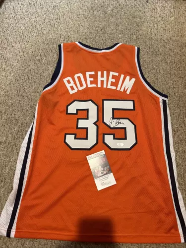 SYRACUSE ORANGE- JIM BOEHEIM SIGNED AUTOGRAPH JERSEY JSA COA BASKETBALL HOF CUSE