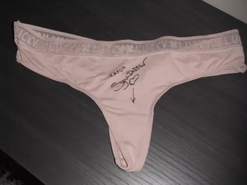 SYREN DEMER SIGNED LUCKY BRAND PANTIES COLLECTIBLE MEMORABILIA