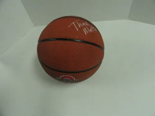 THAD MATTA SIGNED OHIO ST. BUCKEYES LOGO BASKETBALL STATE