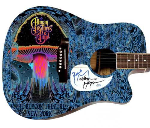 THE ALLMAN BROTHERS BAND AUTOGRAPHED 1/1 CUSTOM GRAPHICS PHOTO GUITAR ACOA COLLECTIBLE MEMORABILIA