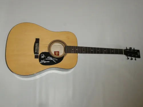 THE CADILLAC THREE SIGNED NATURAL ACOUSTIC GUITAR ALL 3 RARE PROOF JSA COA