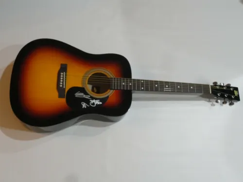 THE CADILLAC THREE SIGNED SUNBURST ACOUSTIC GUITAR ALL 3 RARE PROOF JSA COA