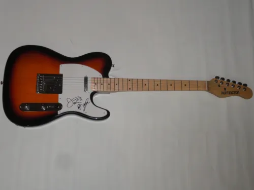 THE CADILLAC THREE SIGNED SUNBURST ELECTRIC GUITAR ALL 3 PROOF JSA COA