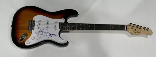 THE EVERLY BROTHERS SIGNED SUNBURST ELECTRIC GUITAR DON & PHIL EVERLY JSA COA COLLECTIBLE MEMORABILIA