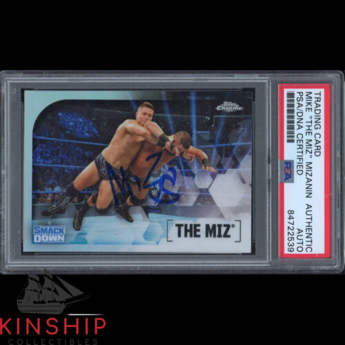 THE MIZ SIGNED 2020 TOPPS CHROME TRADING CARD PSA DNA SLAB WWE AUTO C2210 COLLECTIBLE MEMORABILIA
