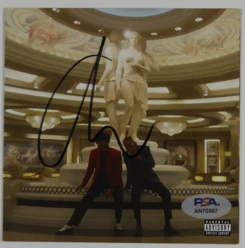 THE WEEKND PSA SIGNED AUTOGRAPH CD INSERT HEARTLESS BLINDING LIGHTS COLLECTIBLE MEMORABILIA