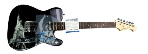 THE WHO PETE TOWNSHEND SIGNED CUSTOM REPURPOSED GRAPHICS PHOTO GUITAR ACOA COLLECTIBLE MEMORABILIA