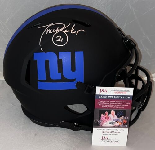 TIKI BARBER SIGNED NEW YORK GIANTS ECLIPSE FULL SIZE HELMET AUTOGRAPHED JSA COLLECTIBLE MEMORABILIA